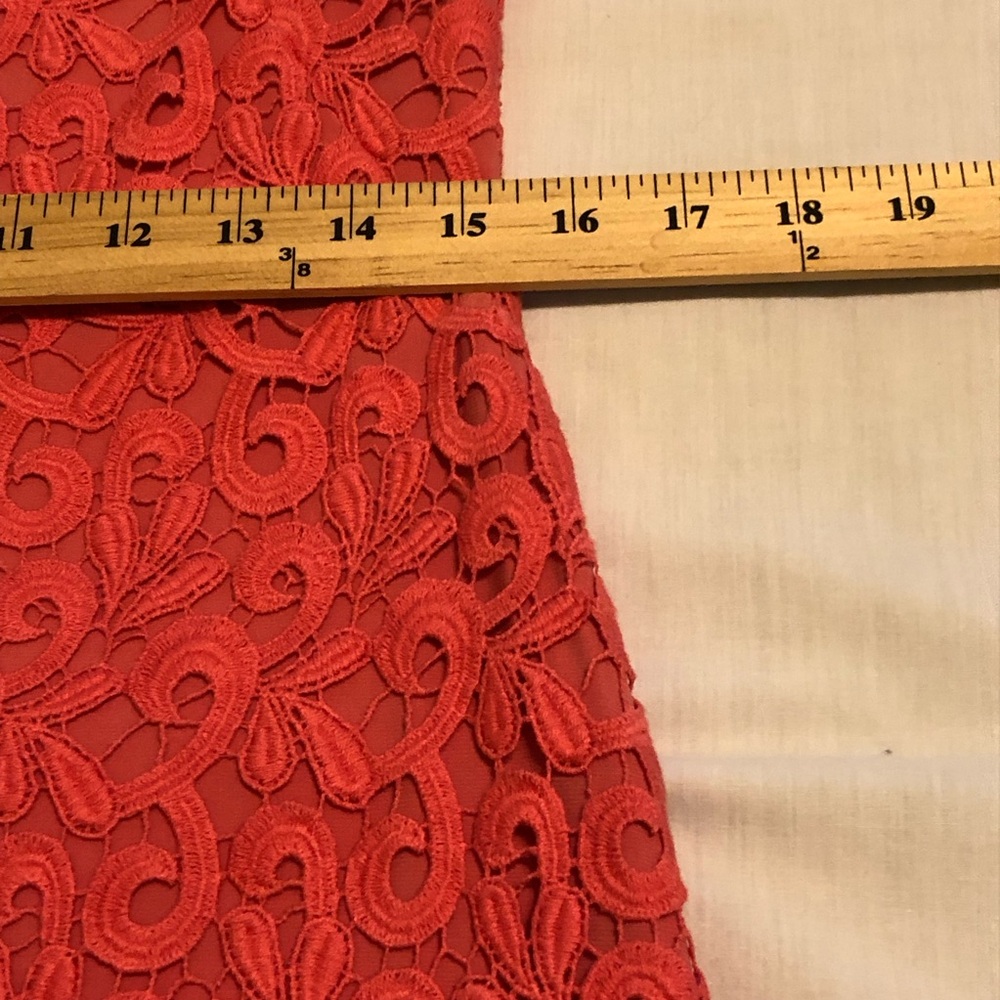 Ralph Lauren Coral Lace Midi Dress; NWT; Size 8 - Picture 5 of 16